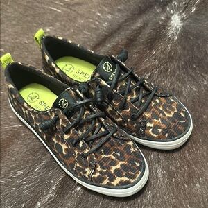 Sperry Leopard Print Sneakers
